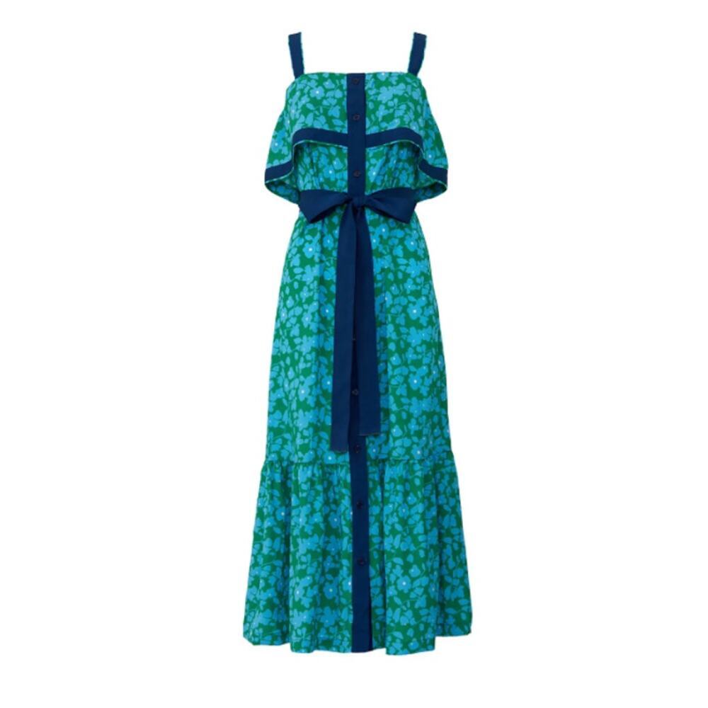 Derek Lam Crosby Floral Popover Midi Dress Size 12